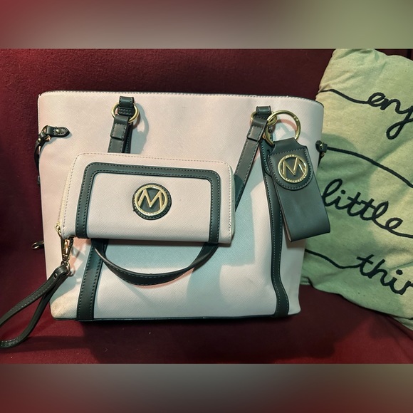 MKF Collection by Mia K. MKF-X670BLS Koeia Tote Bag with Wallet Set, Blush - Picture 1 of 5
